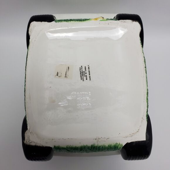 Vintage Lotus 1998 Golf Nut Ceramic Cookie Jar Couple In A Convertible Car - Picture 9 of 12